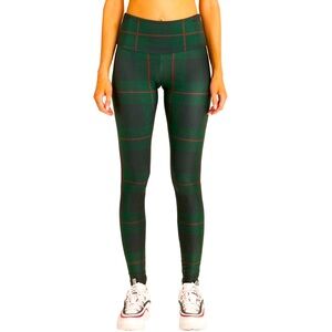 Goldsheep Classic Green Plaid Leggings in Size Small, perfect condition!